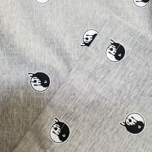 Molokai Surf Co. Shirt Men's XL Yin Yang Gray Yin Yang Button Down Short Sleeve - Picture 7 of 12